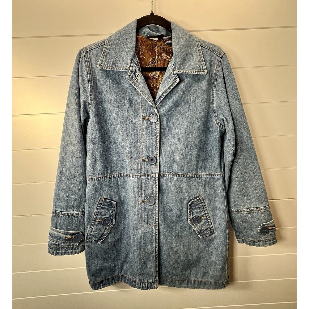 Vintage Bill Blass Light Blue Denim Jean Barn Jacket